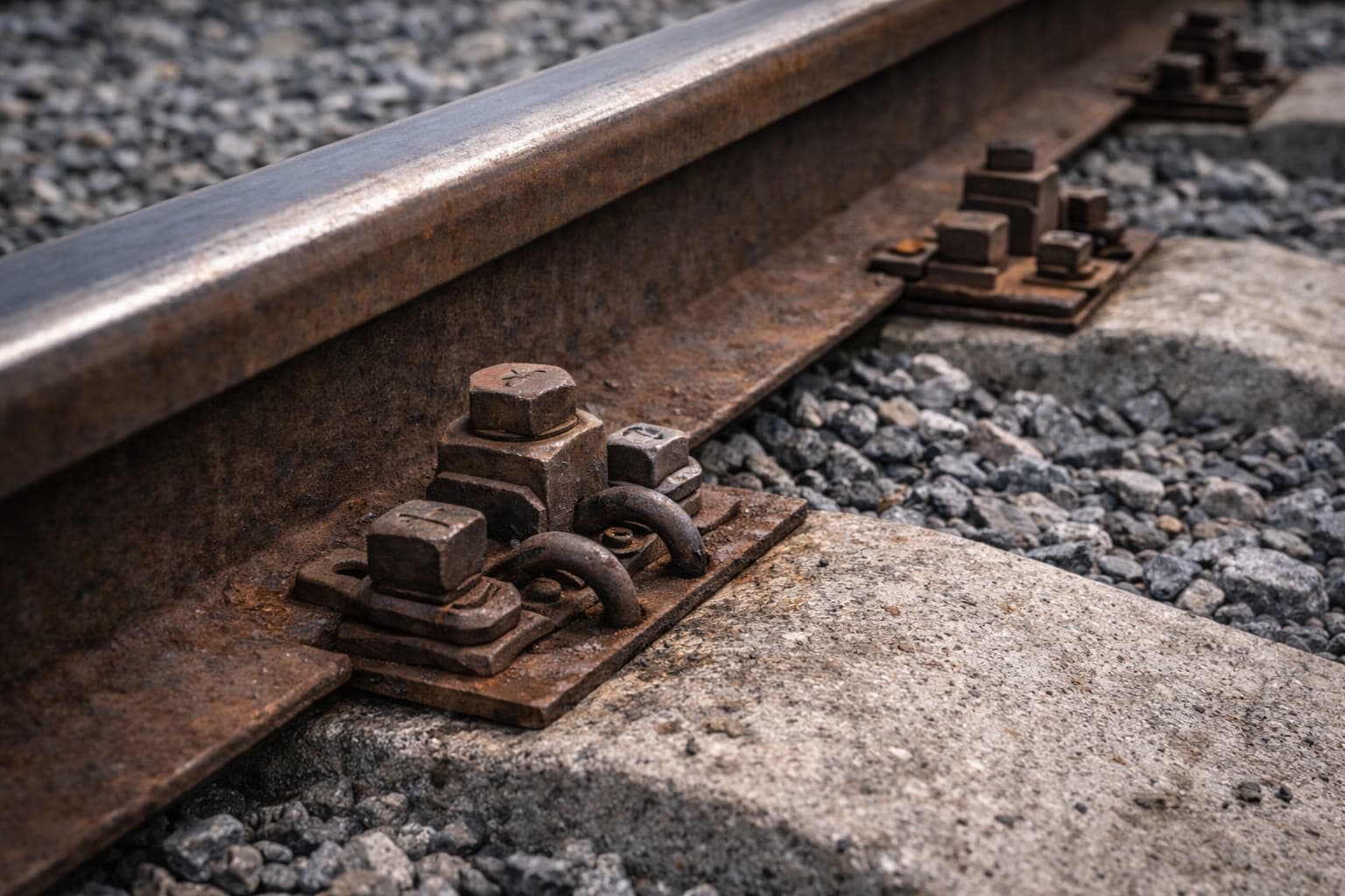 Рельсовые скрепления КБ, ЖБР и АРС на железобетонных шпалах