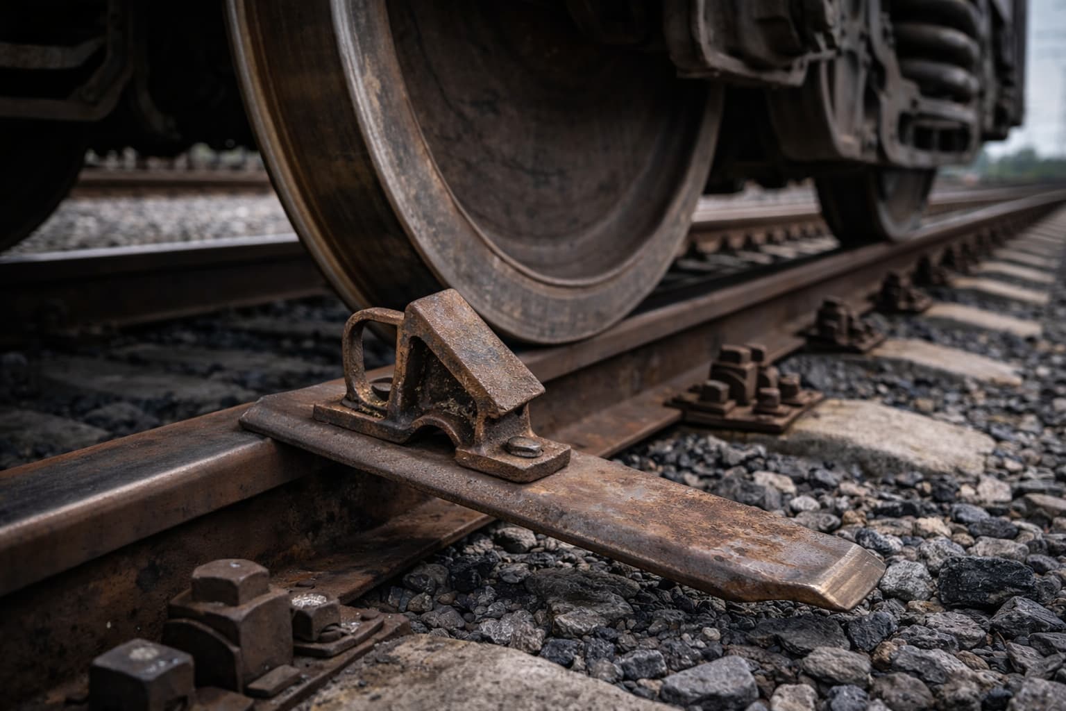 Железнодорожный тормозной башмак для фиксации вагонов